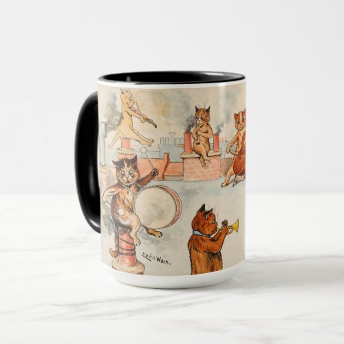 Roof Top Band by Louis Wain Mug