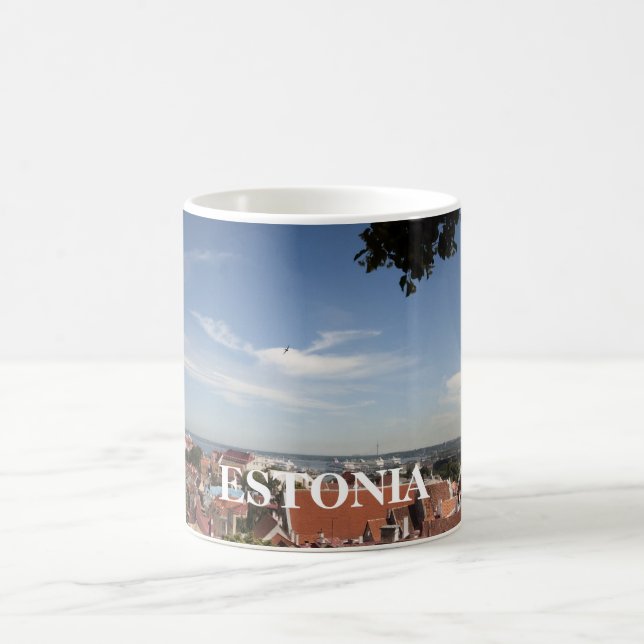Roof tops in estonia, ESTONIA Coffee Mug (Center)
