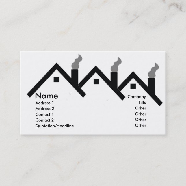 Roof tops of houses Business Card (Front)