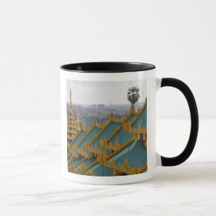 Roof tops of Shwedagon Pagoda, Yangon, Myanmar Mug