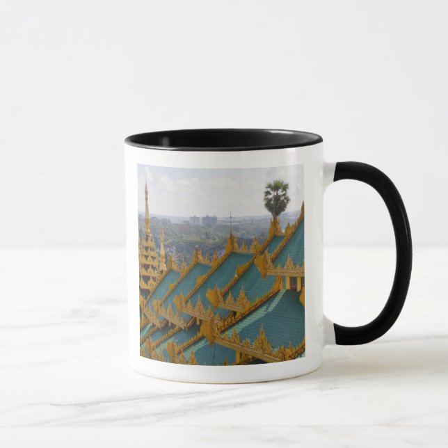 Roof tops of Shwedagon Pagoda, Yangon, Myanmar Mug (Right)