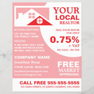 Roof Tops, Realtor, Estate Agent Advertising Flyer
