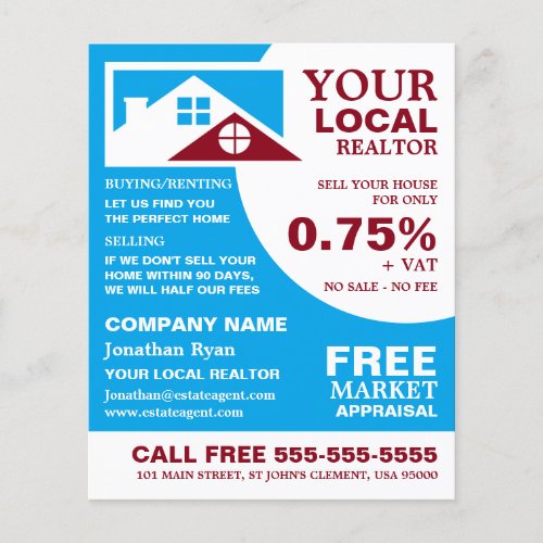 Roof Tops Realtor Estate Agent Advertising Flyer