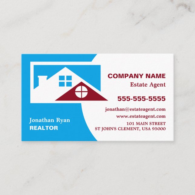 Roof Tops, Realtor, Estate Agent Business Card (Front)