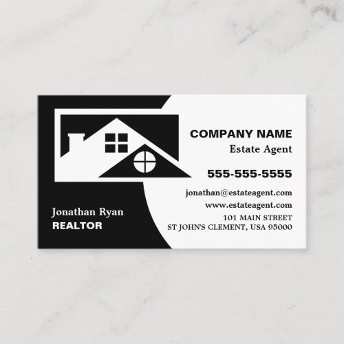 Roof Tops Realtor Estate Agent Business Card