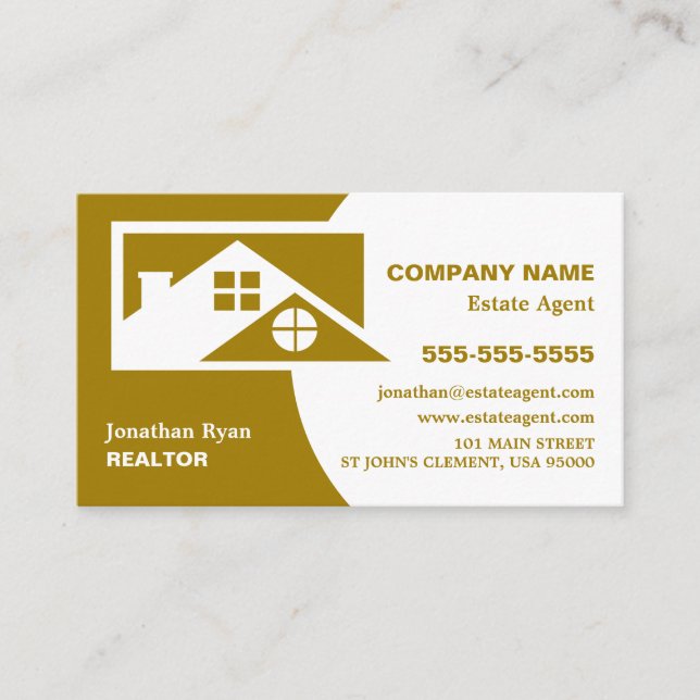 Roof Tops, Realtor, Estate Agent Business Card (Front)
