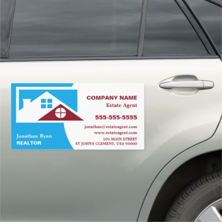 Roof Tops, Realtor, Estate Agent Car Magnet