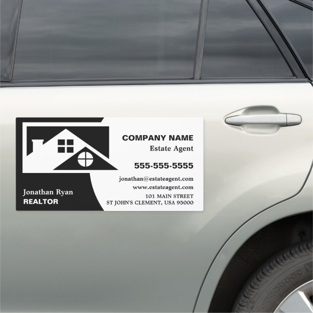 Roof Tops, Realtor, Estate Agent Car Magnet (In Situ)