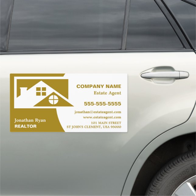 Roof Tops, Realtor, Estate Agent Car Magnet (In Situ)