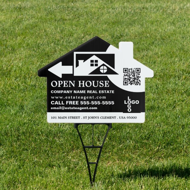Roof Tops, Realtor, Estate Agent Open House Sign (Insitu)