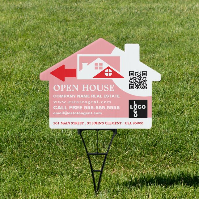 Roof Tops, Realtor, Estate Agent Open House Sign (Insitu)