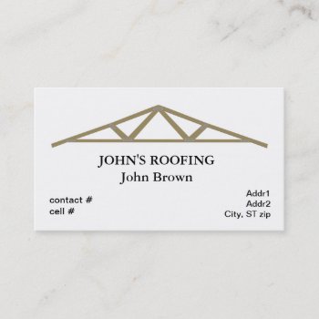 Roof Truss Business Card by LBmedia at Zazzle