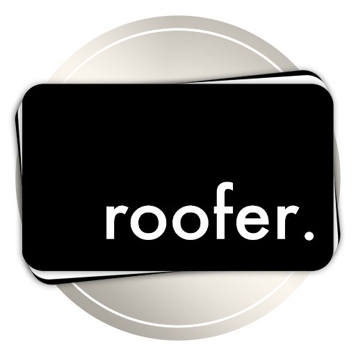 Customizable roofer. business card