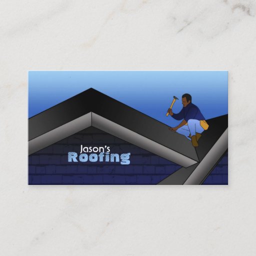Customizable Roofer Business Cards