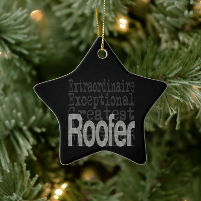 Roofer Extraordinaire Ceramic Ornament (Tree)