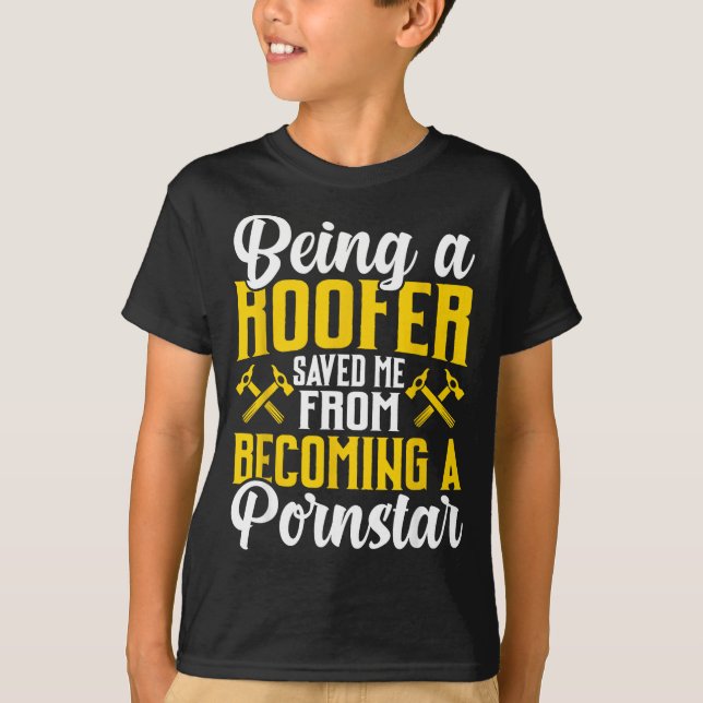 Roofer Funny Roofing Tee For Coworker Novelty  (Front)