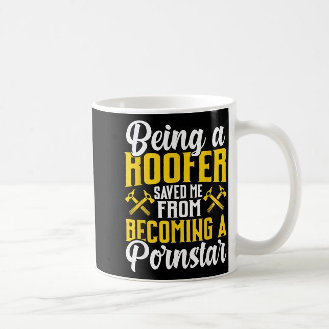 Roofer Funny Roofing Tee For Coworker Novelty  Coffee Mug (Right)