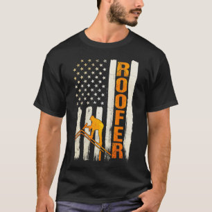 Roofer Gifts Roofing Design On Back Of Clothing Pu T-Shirt