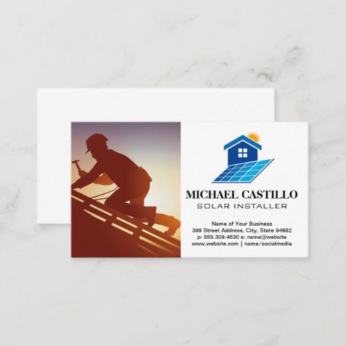 Roofer  Home Solar  Business Card