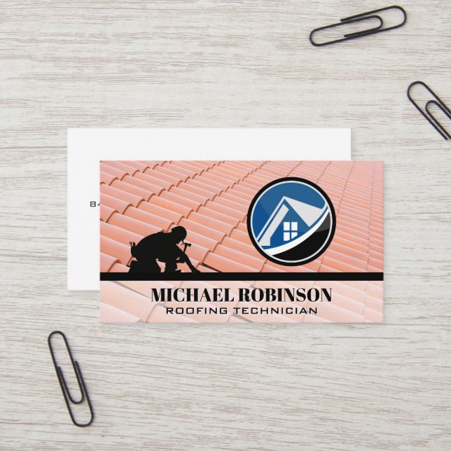 Roofer | House Shingles Business Card (Front/Back In Situ)