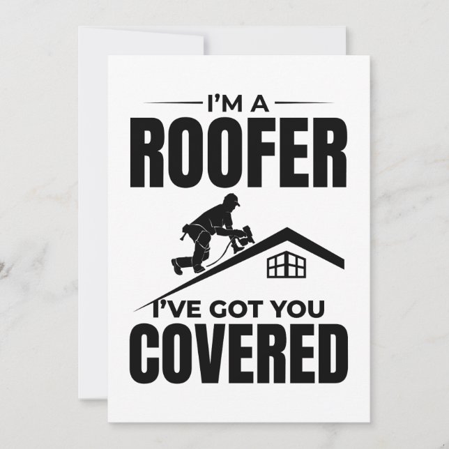 Roofer - I've Got You Covered Roofing Design  Holiday Card (Front)
