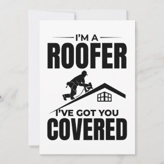 Roofer - I've Got You Covered Roofing Design Holiday Card