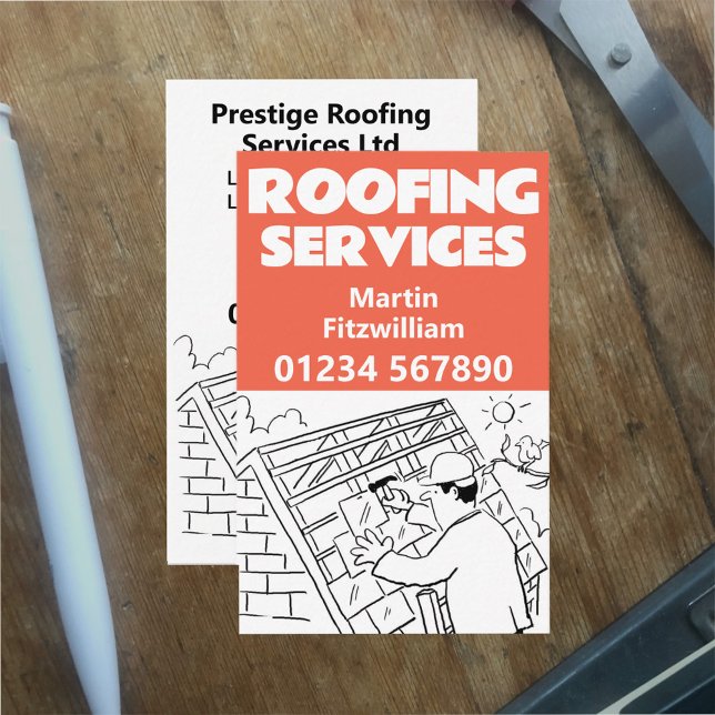 Roofer Roof Repairs and Roofing Business Card (Creator Uploaded)