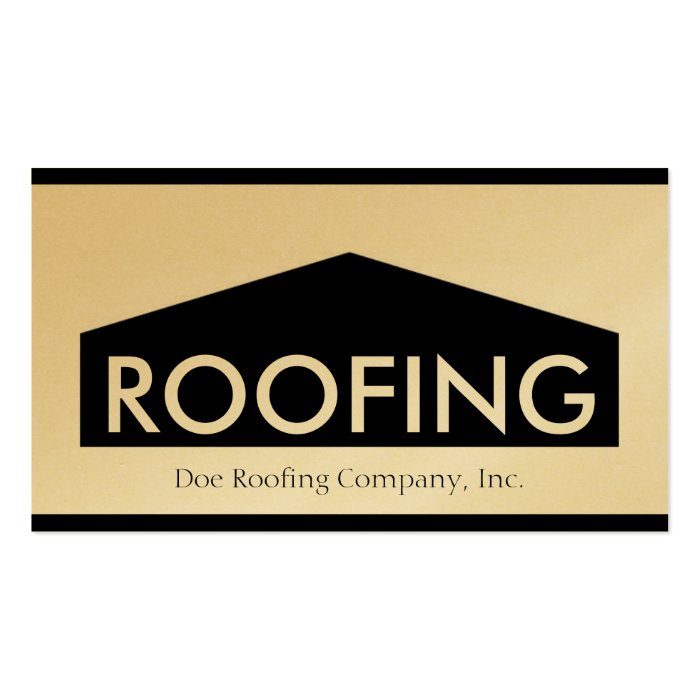 Roofer/Roofing Company Golden Business Card