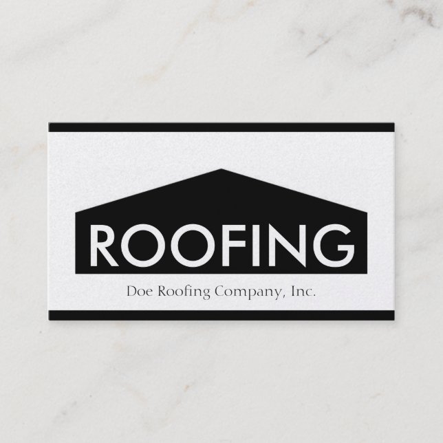 Roofer/Roofing Company Golden Business Card (Front)