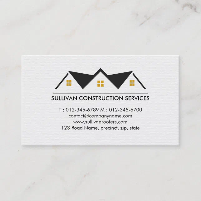 Roofer Roofing Construction Business Card Zazzle