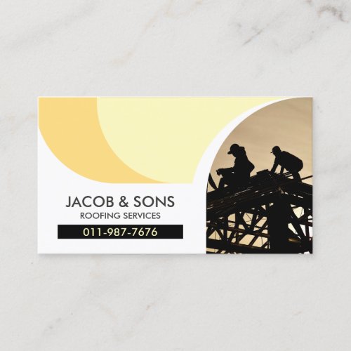 Roofer Roofing Construction Contractor  Business Card