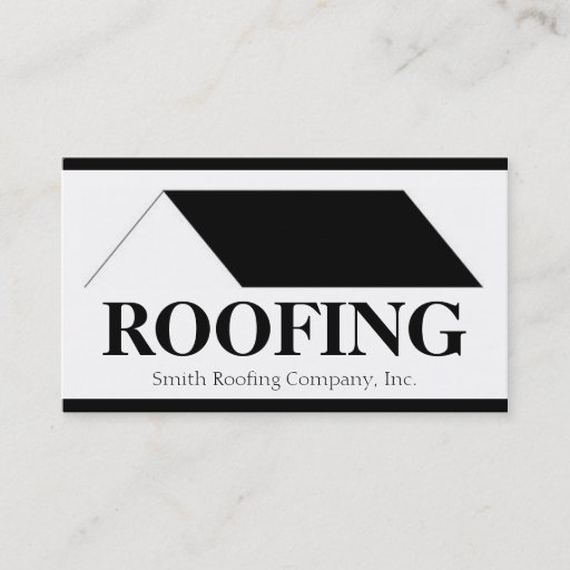 Customizable Roofer Roofing Contractor Company Business Card Template