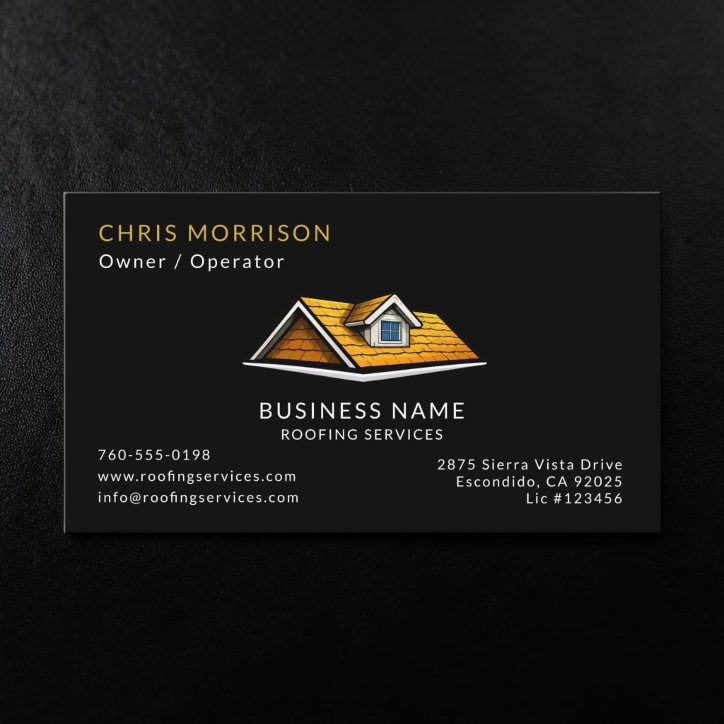 Roofer Roofing Services Business Card