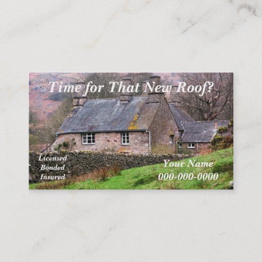 Customizable Roofers Business Card