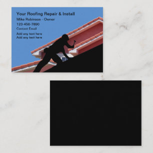 Roofing And Construction Repair Install Business Card