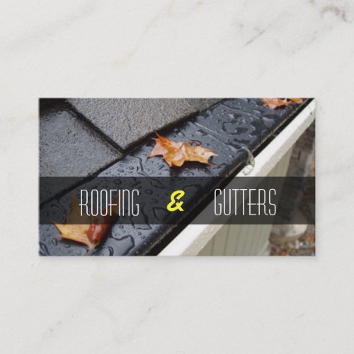 Roofing and Gutters business card