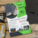 Roofing and Repair Business Green Flyer<br><div class="desc">Designed for the roofing company owner,  manager or employee.  All text and photos are 100% customizable.  This product is a great way to promote  your business and generate sales.  By 1Bizchoice (rights reserved).</div>