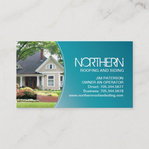 Customizable Roofing and Siding Business Card