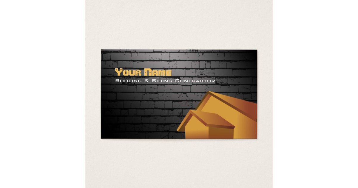 Roofing and Siding Contractor Business Cards