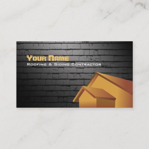 Customizable Roofing and Siding Contractor Business Cards