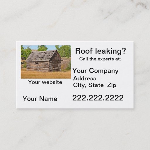 Customizable Roofing Business Card
