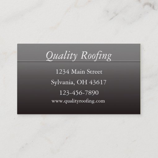 Roofing Business Card Zazzle