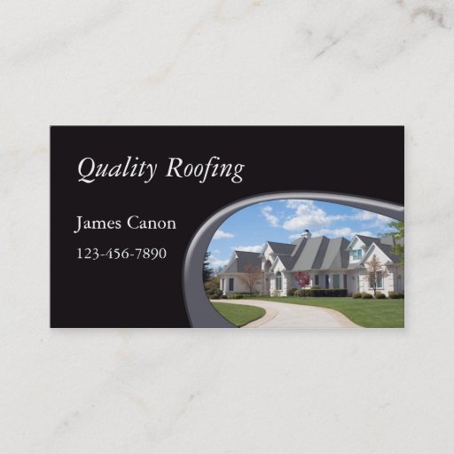 Customizable Roofing Business Card