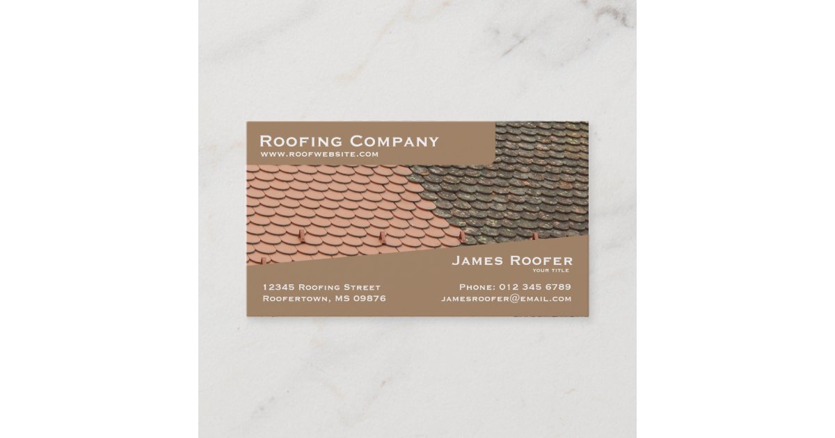 roofing business card Zazzle