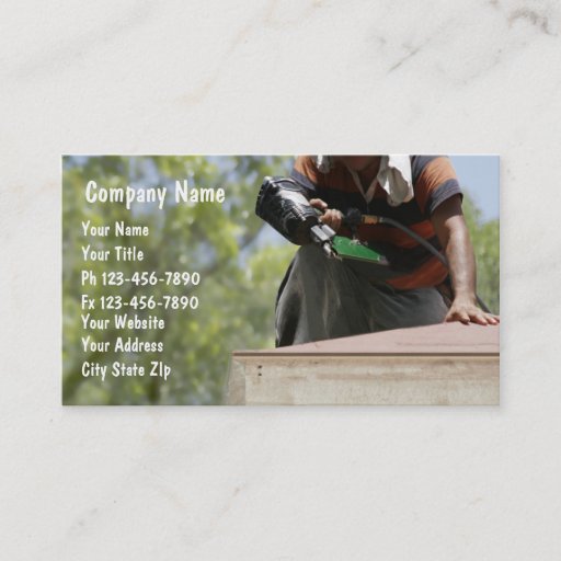 Customizable Roofing Business Cards