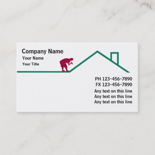 Customizable Roofing Business Cards