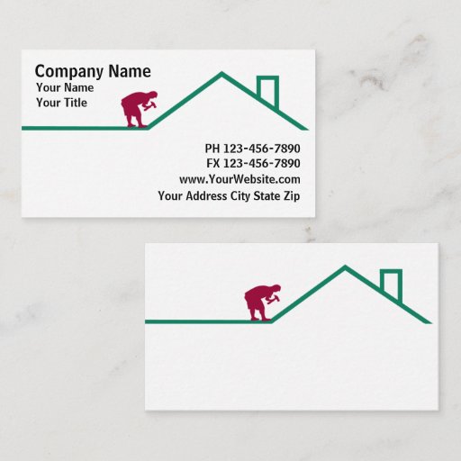 Customizable Roofing Business Cards