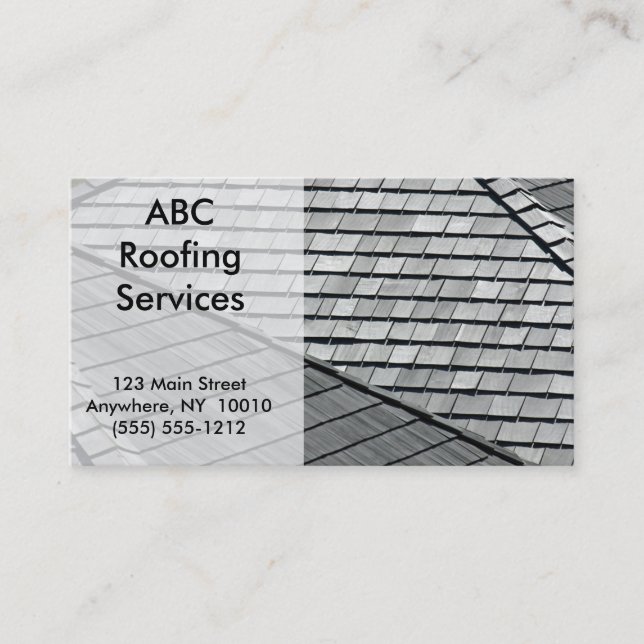 Roofing Company Business Card (Front)