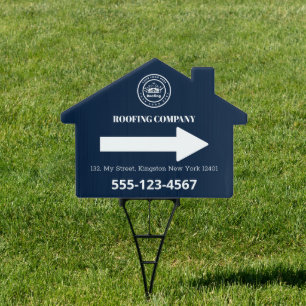 Roofing Company Custom Logo Services Sign
