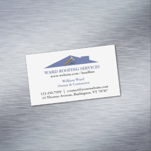Roofing Construction Business Card Magnet